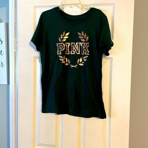 VS PINK Fitted Tee Gold Motif